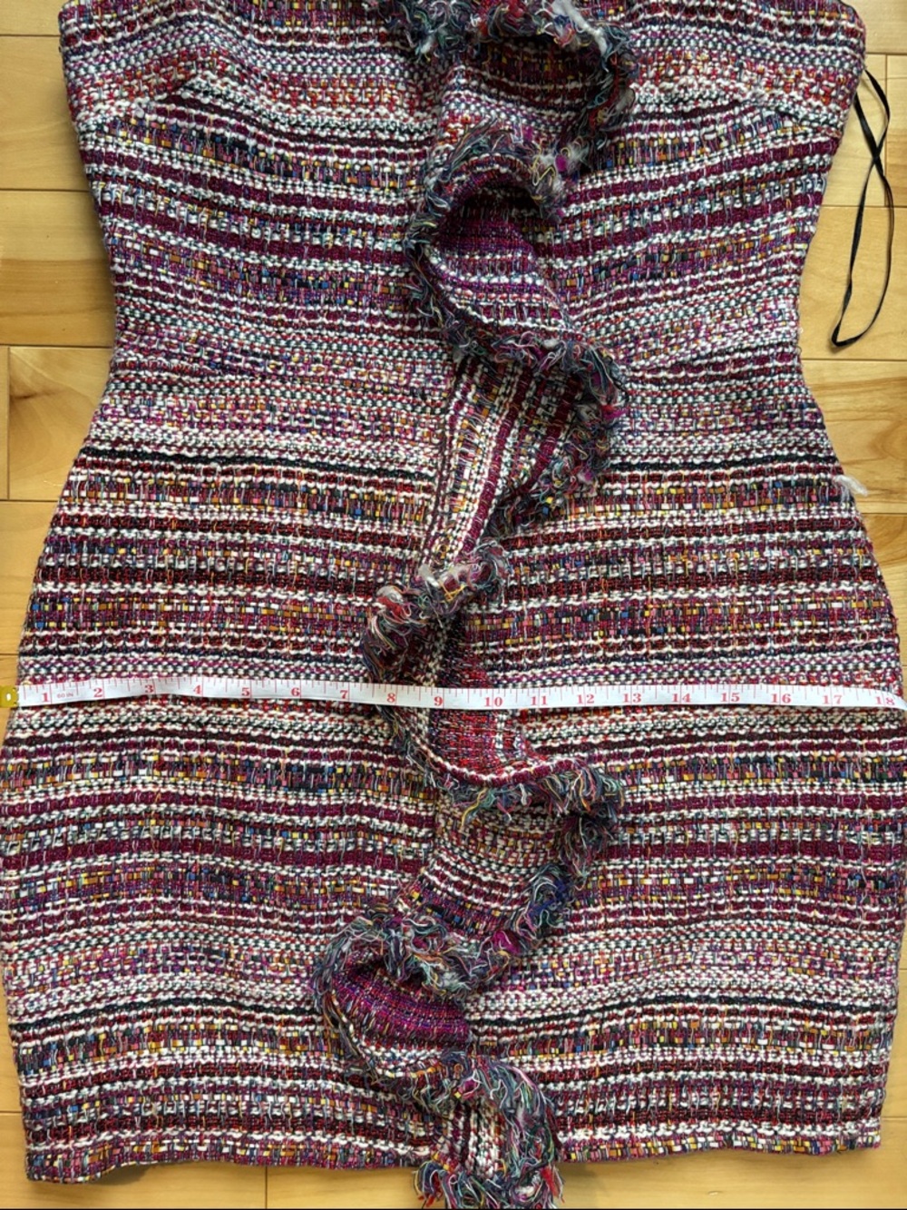 Adelyn Ray Tweed Ruffle Dress - Size S - Picture 10 of 11